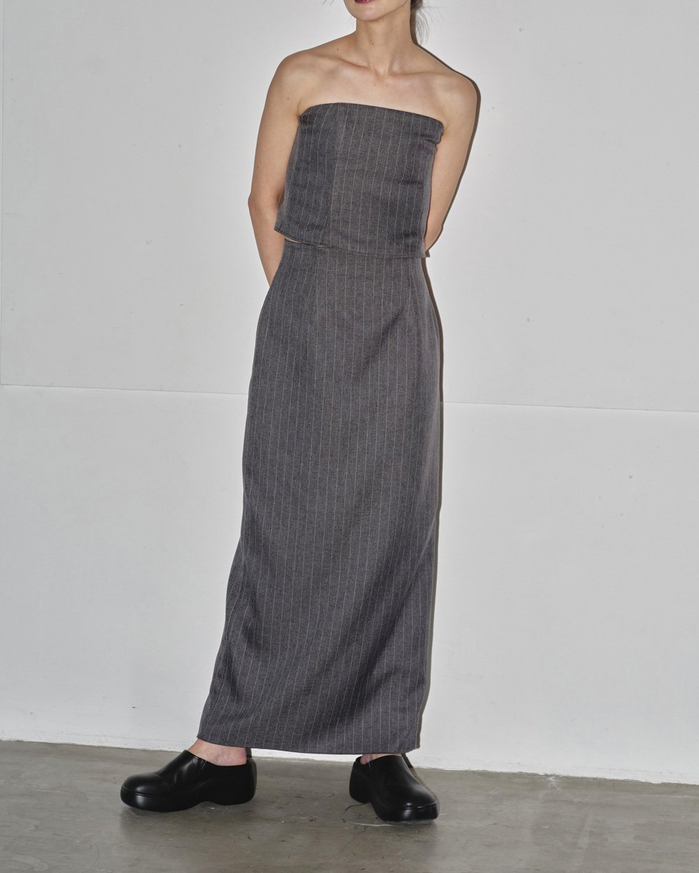 新品タグあり】Todayful Stripe Bustier Tops 黒36