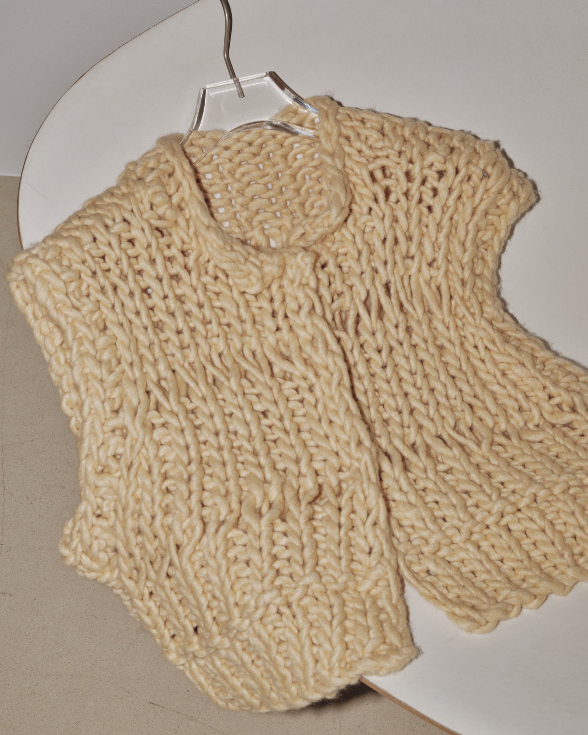 トップス TODAYFUL Chunky Hand Knitvest ecru TODAYFUL Chunky Hand Knitvest ecru