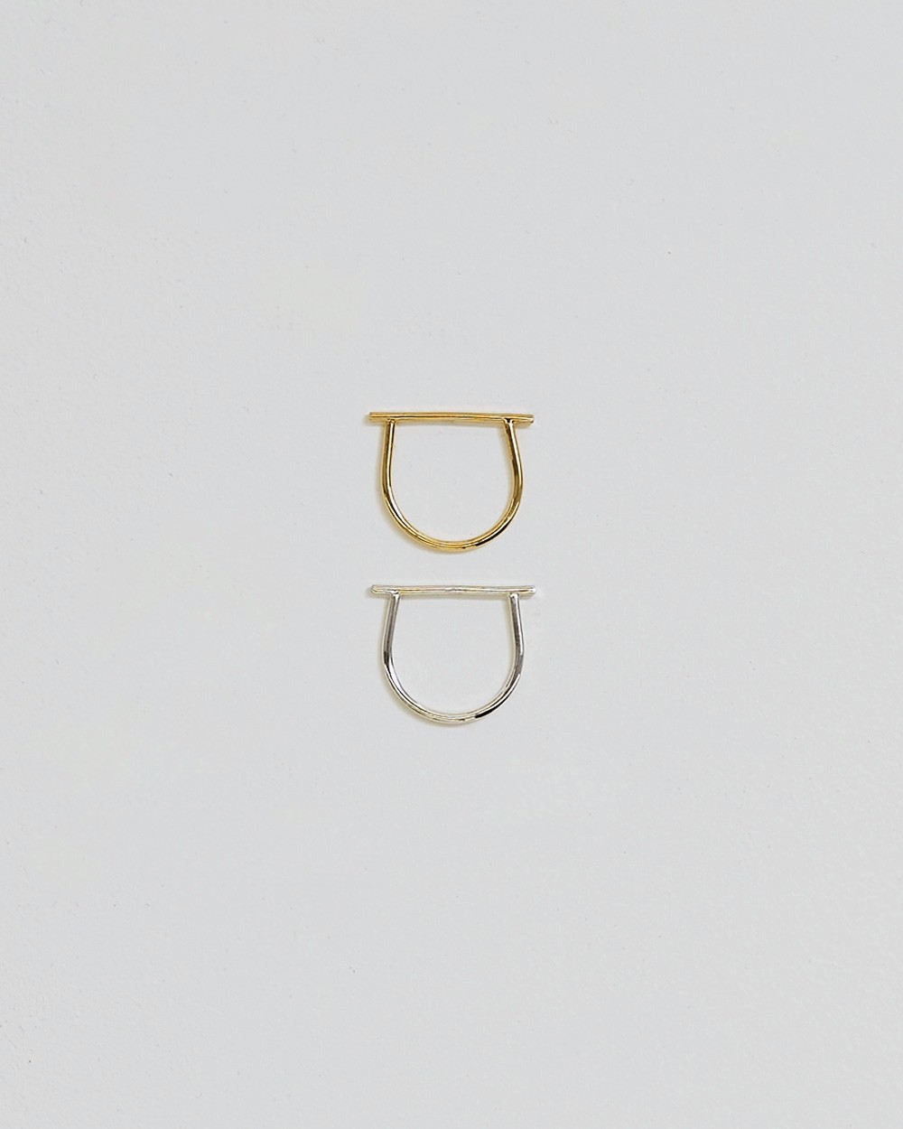 Skinny Bar Ring 2 Set ( Silver925 )