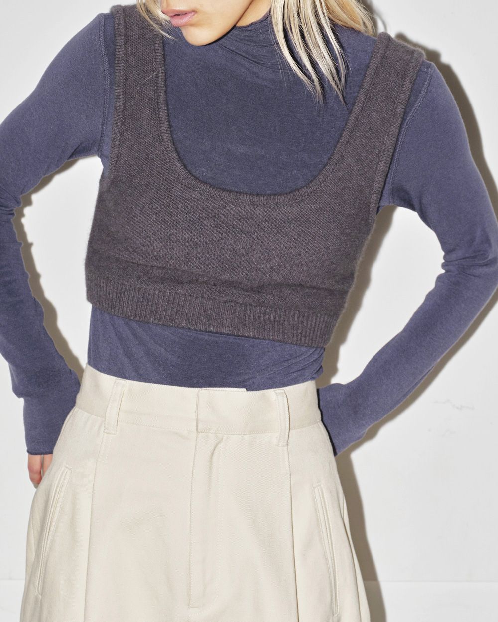 トップス todayful Raccoon Knit Bustier S/BLU TODAYFUL(トゥデイフル) / LIFE｜ニットベスト