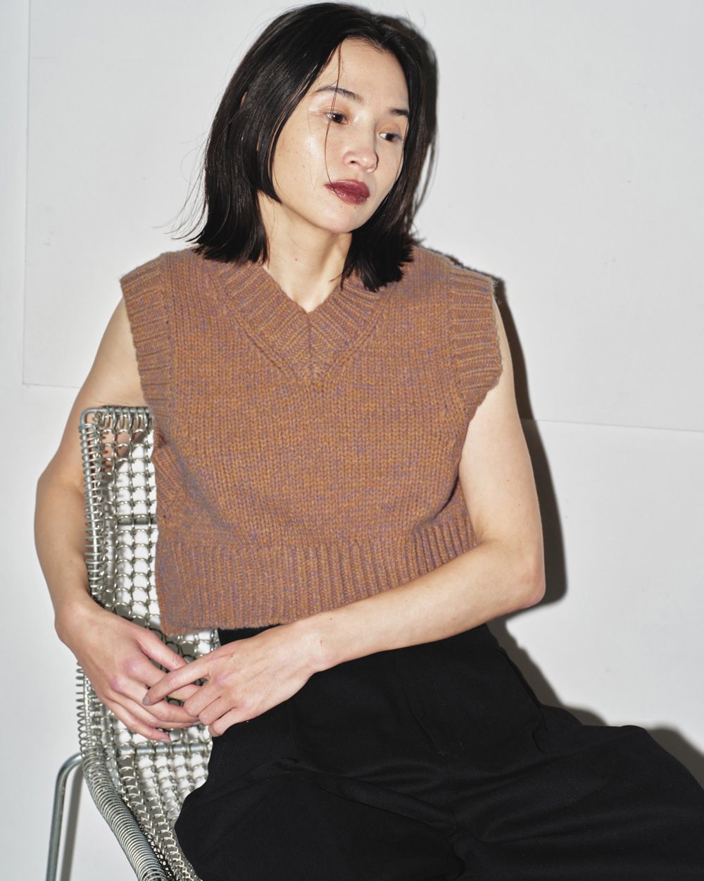 TODAYFUL Melange Knit Vest グレー Melange Knit Vest（ベスト）｜TODAYFUL（トゥデイフル）の