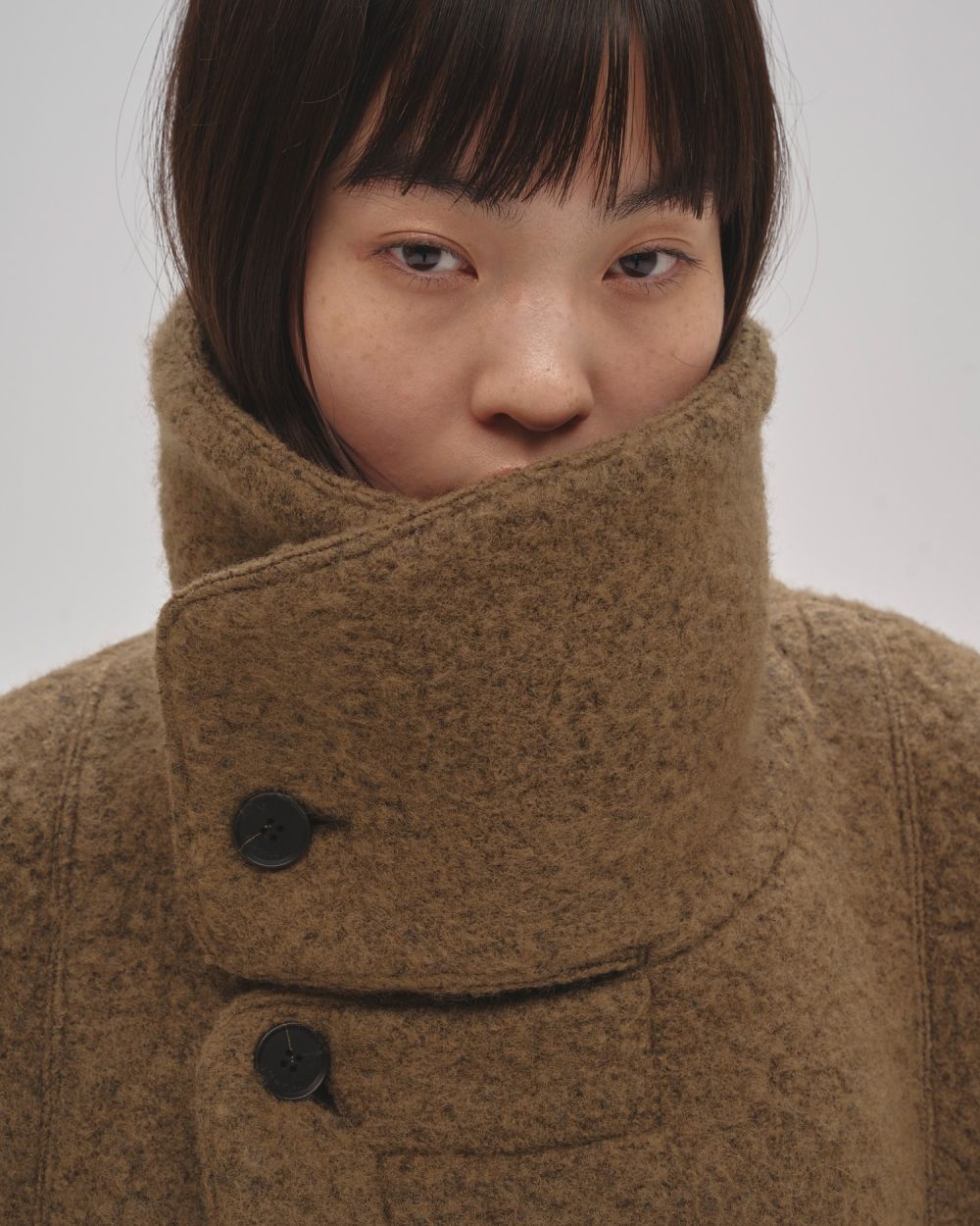 Standcollar Boucle Jacket Standcollar Boucle Jacket,スタンドカラーブークレージャケット,1520002,コート,アウター,ジャケット,防寒,防寒着,ブークレー,スタンドカラー,スタンドカラージャケット,todayful,トゥデイフル,lifes,吉田怜香,25aw,25winter