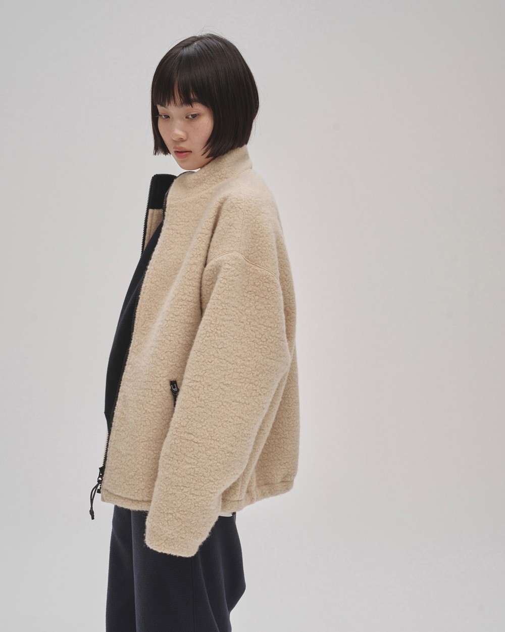 Woolboa  Zip Jacket Woolboa  Zip Jacket,ウールボアジップジャケット,12520205,コート,アウター,ジャケット,防寒,防寒着,ウールボア,ウール,ボアジャケット,ジップジャケット,ブルゾン,ボアブルゾン,ジップブルゾン,todayful,トゥデイフル,lifes,吉田怜香,25aw,25winter