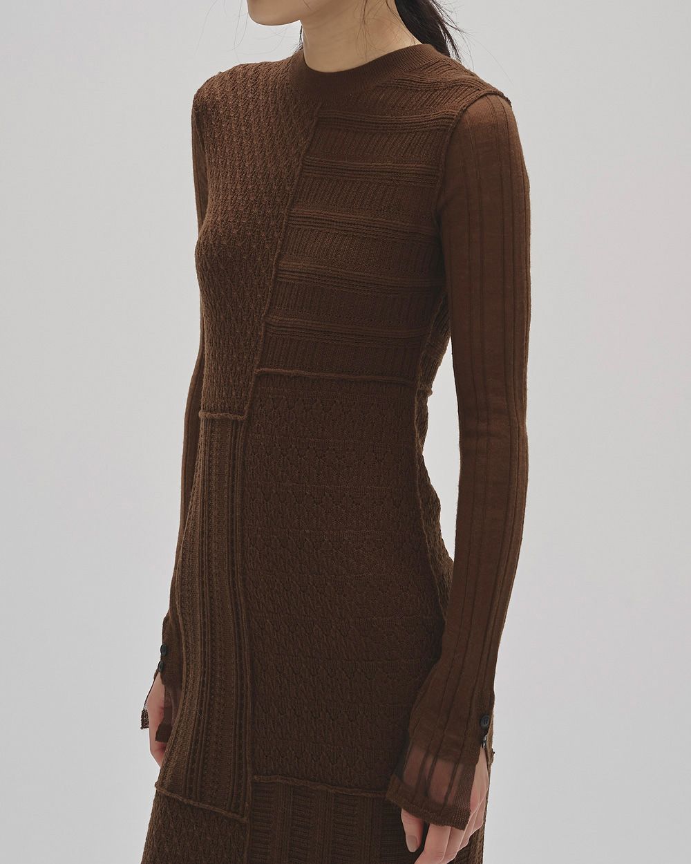 Patchwork Knit Dress Patchwork Knit Dress,パッチワークニットドレス,12520302,ニットドレス,パッチワークドレス,ドレス,ロングドレス,ワンピース,ニットワンピース,パッチワークワンピース,ロング丈ドレス,ロング丈ワンピース,todayful,トゥデイフル,lifes,ライフズ,25aw,吉田怜香