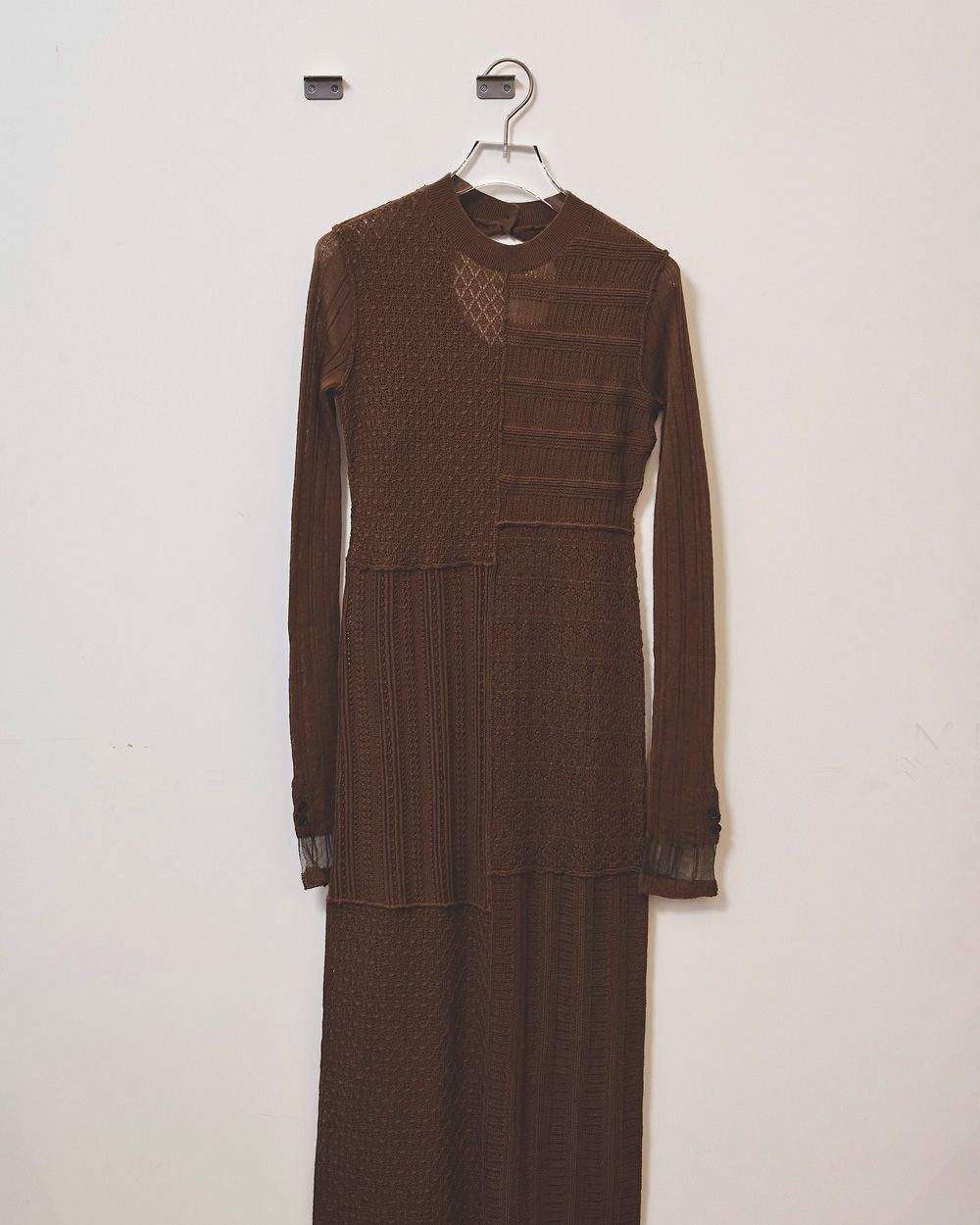 Patchwork Knit Dress Patchwork Knit Dress,パッチワークニットドレス,12520302,ニットドレス,パッチワークドレス,ドレス,ロングドレス,ワンピース,ニットワンピース,パッチワークワンピース,ロング丈ドレス,ロング丈ワンピース,todayful,トゥデイフル,lifes,ライフズ,25aw,吉田怜香