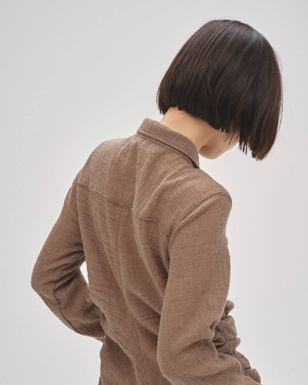 Wool Gather Shirtsdress Wool Gather Shirtsdress,ウールギャザーシャツドレス,12520314,ウールシャツドレス,シャツドレス,ギャザードレス,ウールドレス,ワンピース,ロングドレス,todayful,トゥデイフル,lifes,ライフズ,25aw,吉田怜香