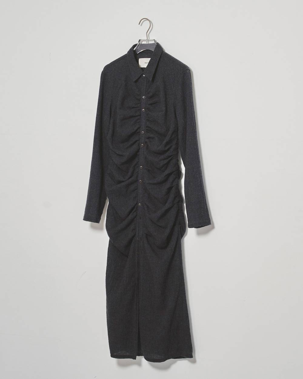 Wool Gather Shirtsdress Wool Gather Shirtsdress,ウールギャザーシャツドレス,12520314,ウールシャツドレス,シャツドレス,ギャザードレス,ウールドレス,ワンピース,ロングドレス,todayful,トゥデイフル,lifes,ライフズ,25aw,吉田怜香