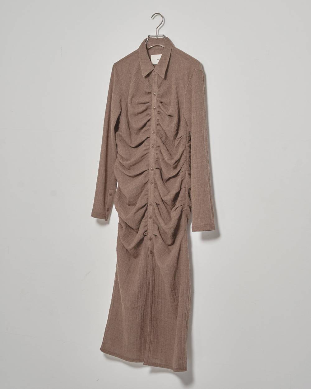 Wool Gather Shirtsdress Wool Gather Shirtsdress,ウールギャザーシャツドレス,12520314,ウールシャツドレス,シャツドレス,ギャザードレス,ウールドレス,ワンピース,ロングドレス,todayful,トゥデイフル,lifes,ライフズ,25aw,吉田怜香