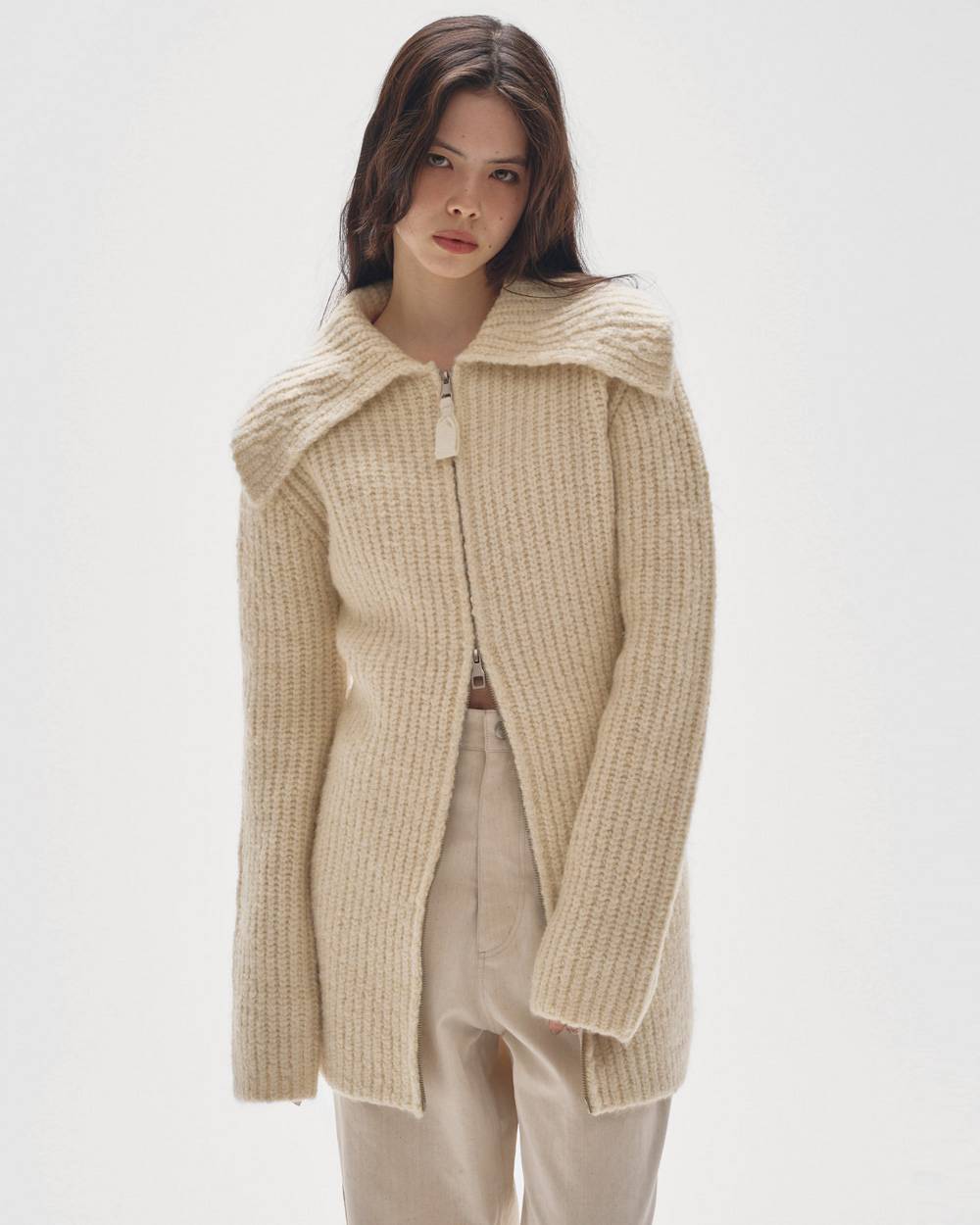 Square Collar Cardigan Square Collar Cardigan,スクエアカラーカーディガン,12520316,ワンピース,ドレス,ニットワンピース,ニットワンピ,カーディガン,ニット,todayful,トゥデイフル,lifes,吉田怜香,25aw,25winter