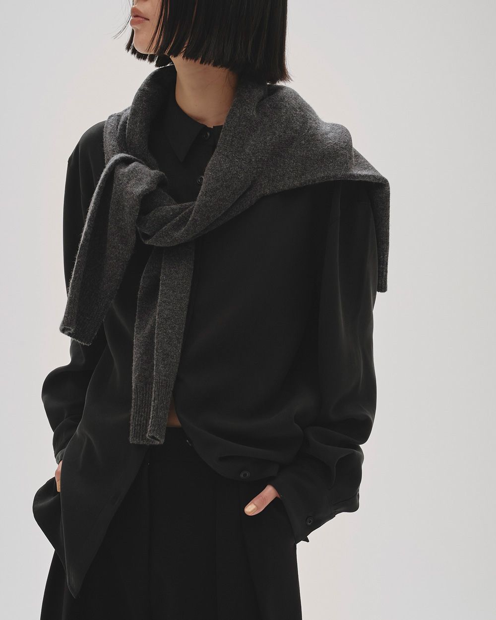 Peachskin Over Shirts Peachskin Over Shirts,ピーチスキンオーバーシャツ,12520401,シャツ,ピーチスキン,オーバーシャツ,長袖シャツ,トップス,todayful,トゥデイフル,lifes,ライフズ,25aw,吉田怜香