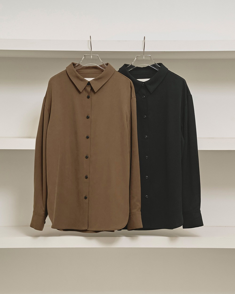 Peachskin Over Shirts Peachskin Over Shirts,ピーチスキンオーバーシャツ,12520401,シャツ,ピーチスキン,オーバーシャツ,長袖シャツ,トップス,todayful,トゥデイフル,lifes,ライフズ,25aw,吉田怜香