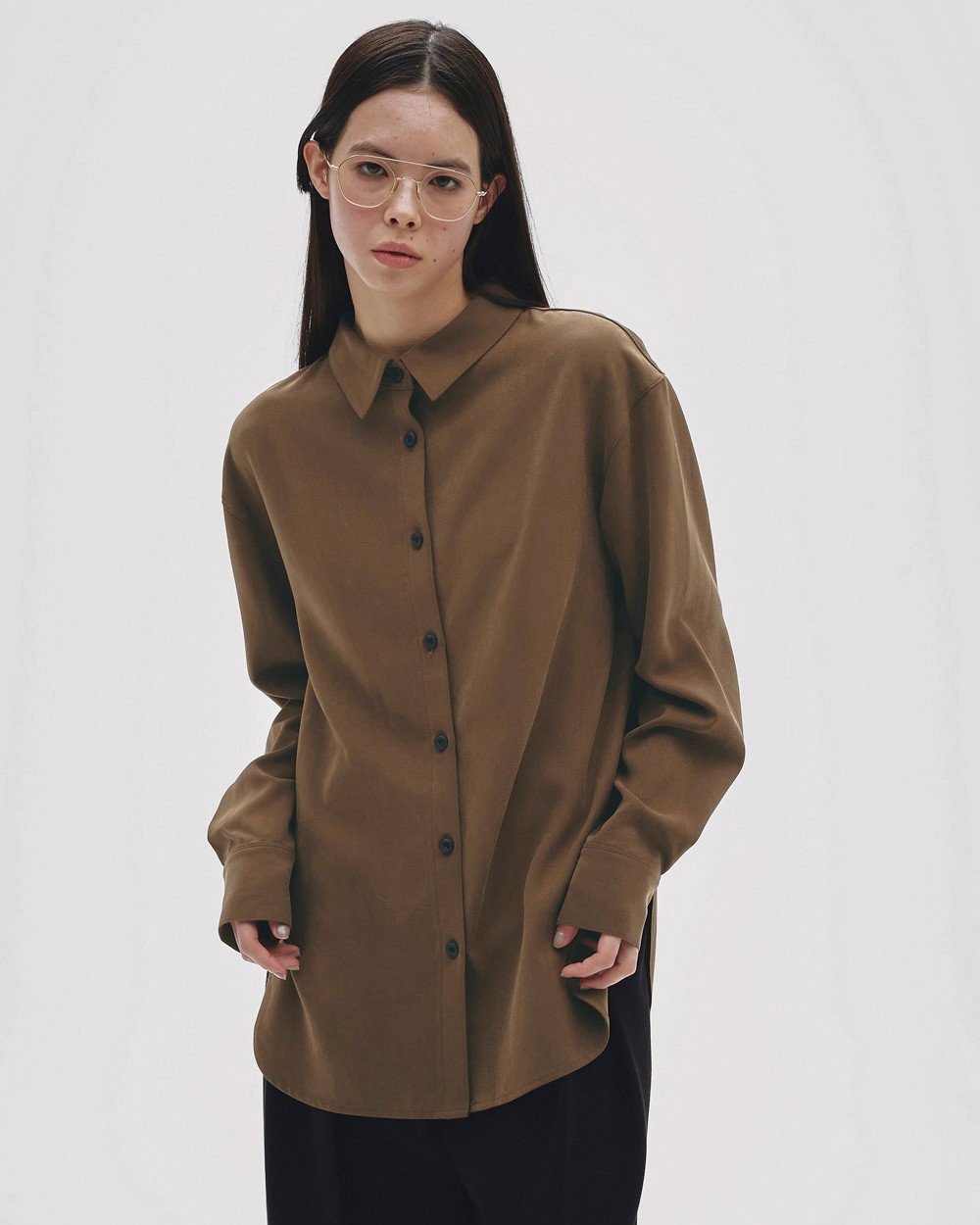 Peachskin Over Shirts Peachskin Over Shirts,ピーチスキンオーバーシャツ,12520401,シャツ,ピーチスキン,オーバーシャツ,長袖シャツ,トップス,todayful,トゥデイフル,lifes,ライフズ,25aw,吉田怜香