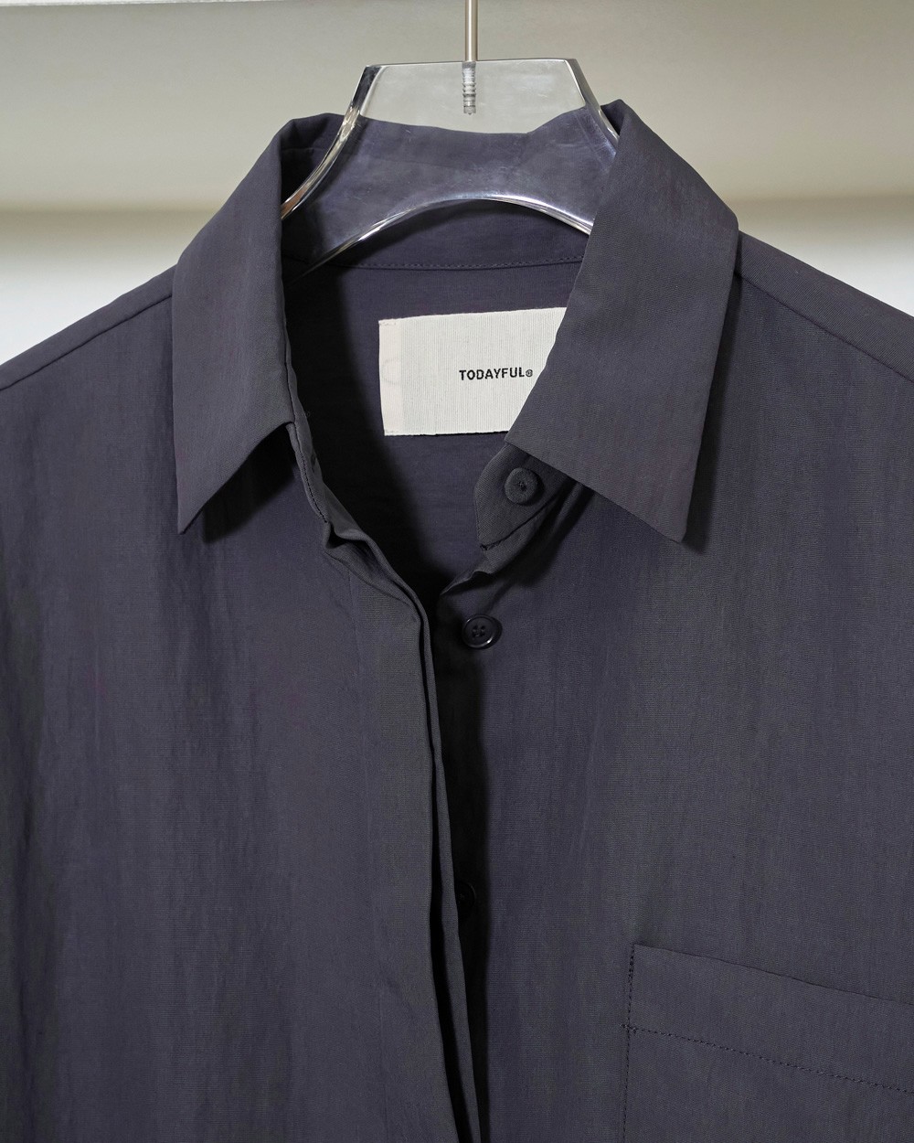 Sliky Pocket Shirts Sliky Pocket Shirts,シルキーポケットシャツ,12520405,シャツ,シルクシャツ,ポケットシャツ,長袖シャツ,トップス,無地シャツ,todayful,トゥデイフル,lifes,ライフズ,25aw,吉田怜香