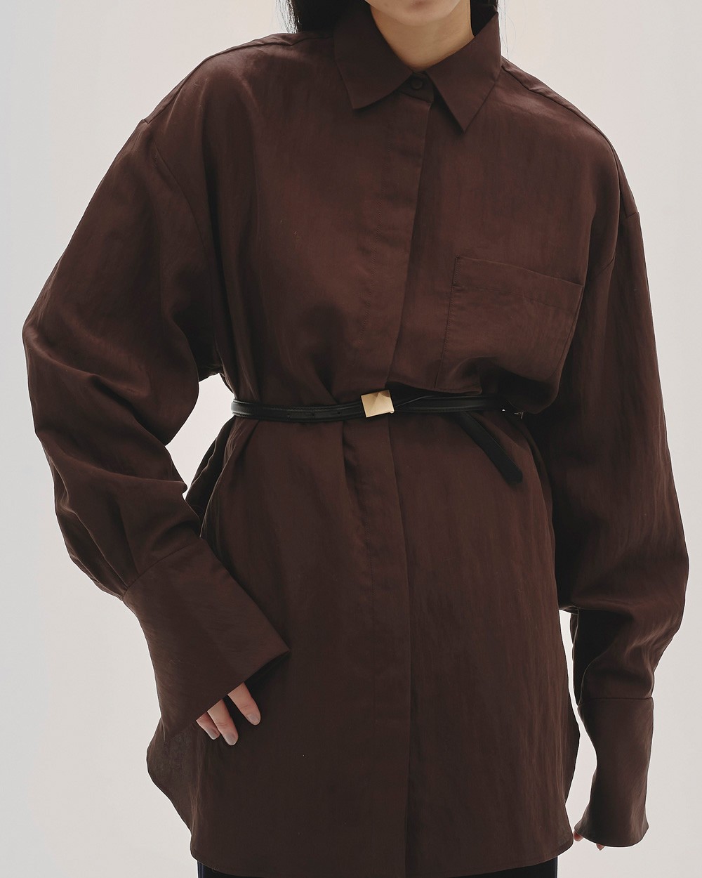 Sliky Pocket Shirts Sliky Pocket Shirts,シルキーポケットシャツ,12520405,シャツ,シルクシャツ,ポケットシャツ,長袖シャツ,トップス,無地シャツ,todayful,トゥデイフル,lifes,ライフズ,25aw,吉田怜香