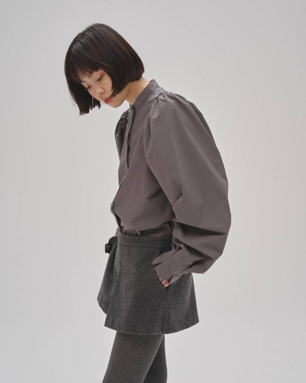 Puffshoulder Check Blouse Puffshoulder Check Blouse,パフショルダーチェックブラウス,12520417,シャツ,ブラウス,パフショルダー,チェックブラウス,トップス,todayful,トゥデイフル,lifes,ライフズ,25aw,吉田怜香