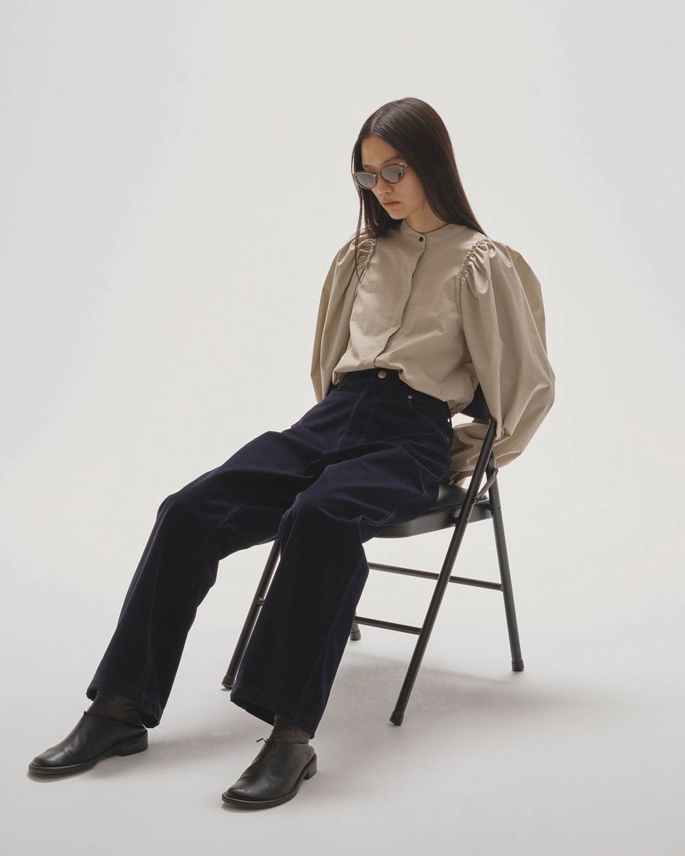 Puffshoulder Check Blouse Puffshoulder Check Blouse,パフショルダーチェックブラウス,12520417,シャツ,ブラウス,パフショルダー,チェックブラウス,トップス,todayful,トゥデイフル,lifes,ライフズ,25aw,吉田怜香