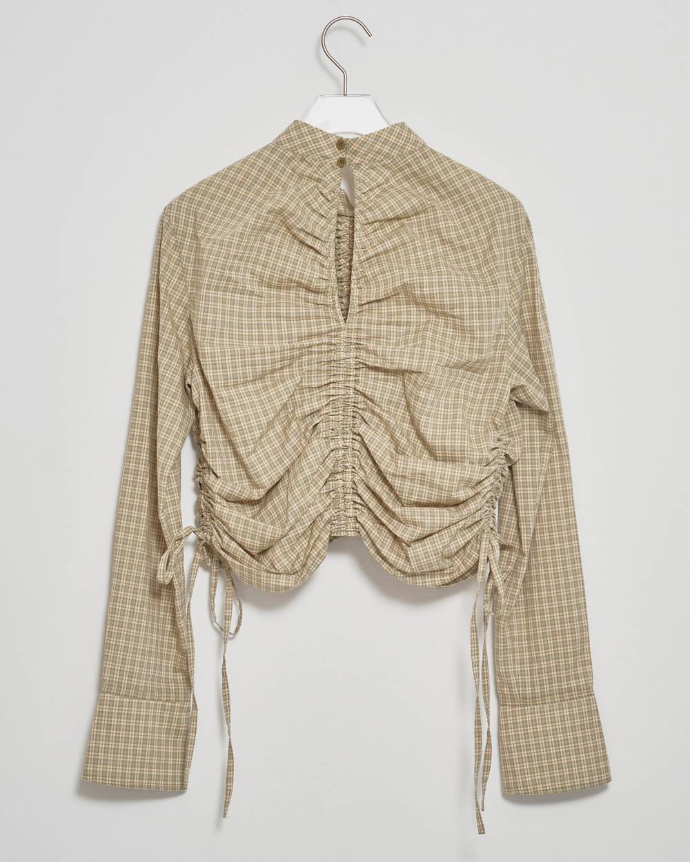 Checkgather Compact Blouse Checkgather Compact Blouse,チェックギャザーコンパクトブラウス,12520419,ブラウス,ギャザーブラウス,チェックブラウス,コンパクトブラウス,トップス,todayful,トゥデイフル,lifes,ライフズ,25aw,吉田怜香