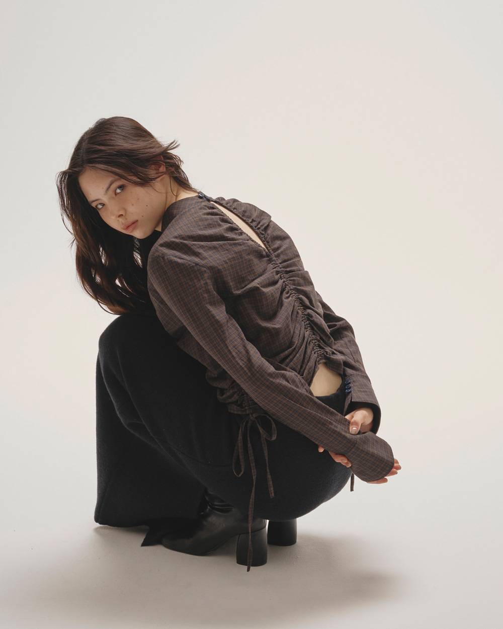 Checkgather Compact Blouse Checkgather Compact Blouse,チェックギャザーコンパクトブラウス,12520419,ブラウス,ギャザーブラウス,チェックブラウス,コンパクトブラウス,トップス,todayful,トゥデイフル,lifes,ライフズ,25aw,吉田怜香