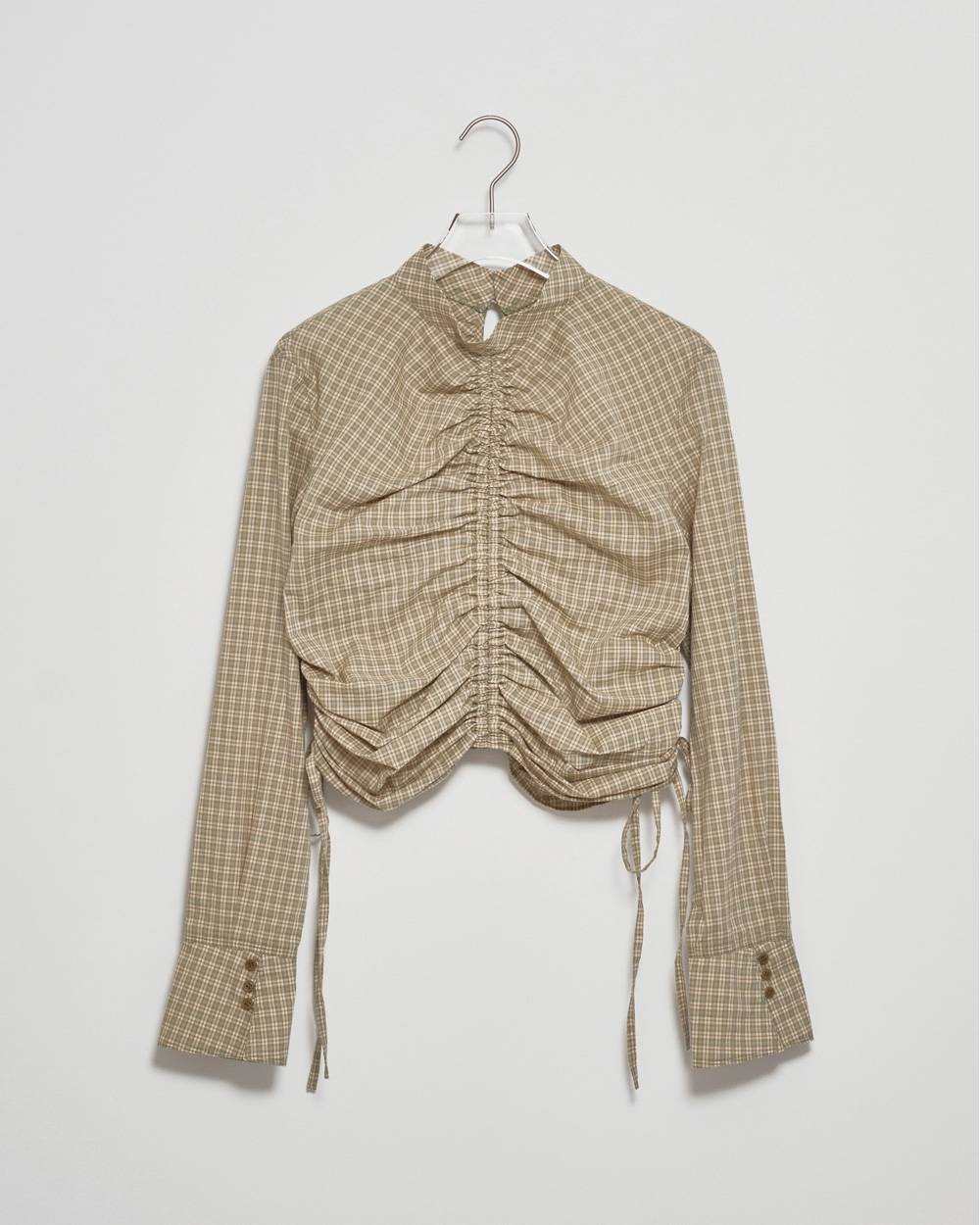 Checkgather Compact Blouse Checkgather Compact Blouse,チェックギャザーコンパクトブラウス,12520419,ブラウス,ギャザーブラウス,チェックブラウス,コンパクトブラウス,トップス,todayful,トゥデイフル,lifes,ライフズ,25aw,吉田怜香