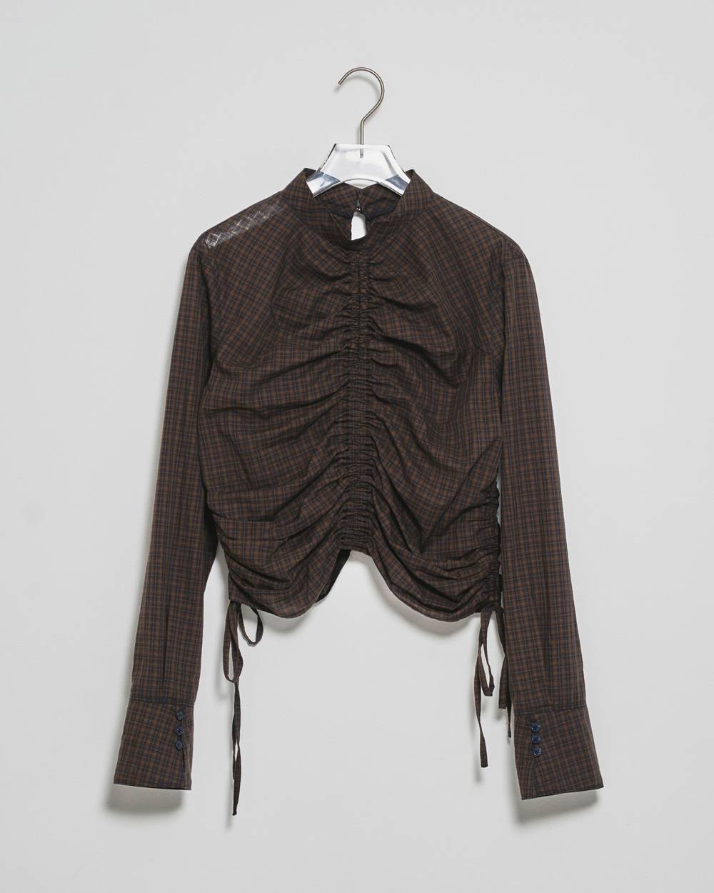 Checkgather Compact Blouse Checkgather Compact Blouse,チェックギャザーコンパクトブラウス,12520419,ブラウス,ギャザーブラウス,チェックブラウス,コンパクトブラウス,トップス,todayful,トゥデイフル,lifes,ライフズ,25aw,吉田怜香