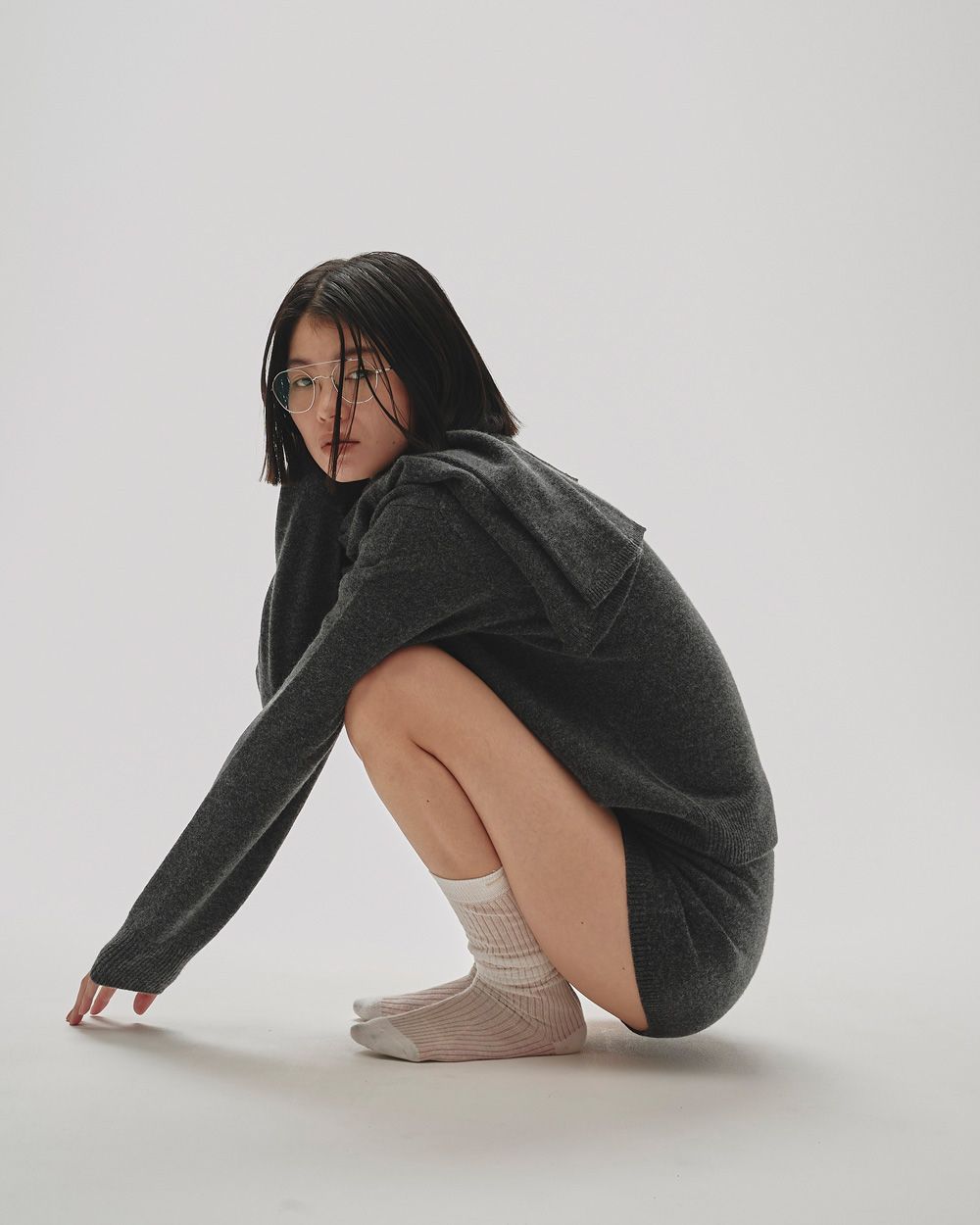 Cashmere Seamless Knit Cashmere Seamless Knit,カシミヤシームレスニット,12520507,カシミヤニット,ニットトップス,カシミヤトップス,シームレストップス,ウールニットトップス,todayful,トゥデイフル,lifes,ライフズ,25aw,吉田怜香