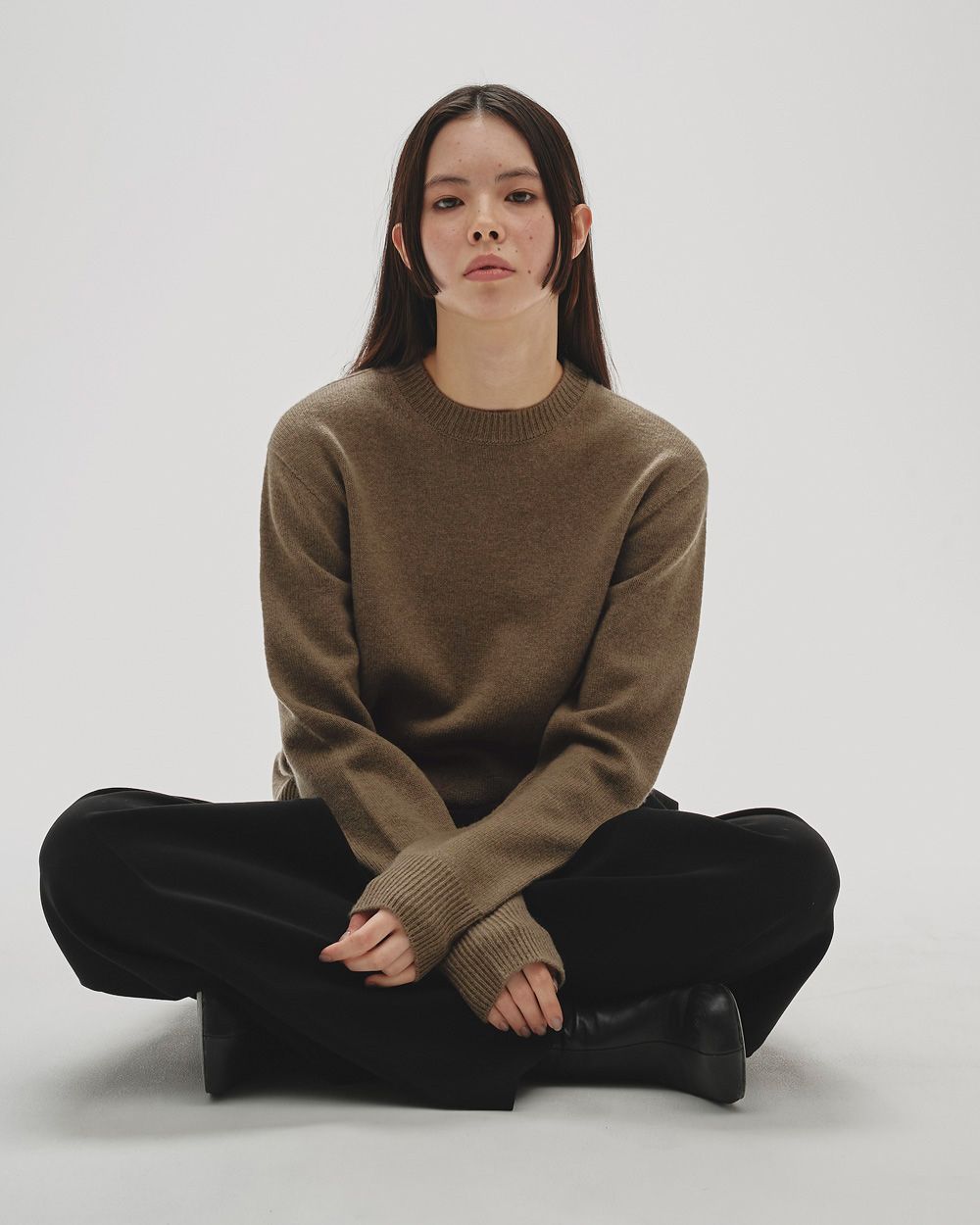 Cashmere Seamless Knit Cashmere Seamless Knit,カシミヤシームレスニット,12520507,カシミヤニット,ニットトップス,カシミヤトップス,シームレストップス,ウールニットトップス,todayful,トゥデイフル,lifes,ライフズ,25aw,吉田怜香