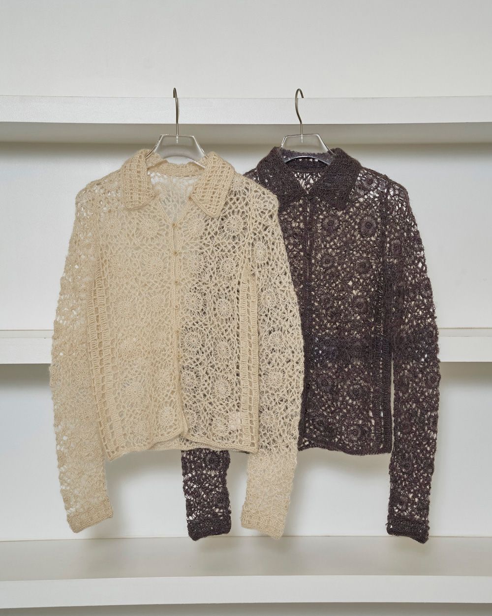 Mohair Crochet Knitshirts Mohair Crochet Knitshirts,モヘアクロシェニットシャツ,12520511,モヘアニットトップス,クロシェニット,かぎ編みニット,ニットシャツ,モヘアニット,クロシェニット,todayful,トゥデイフル,lifes,ライフズ,25aw,吉田怜香