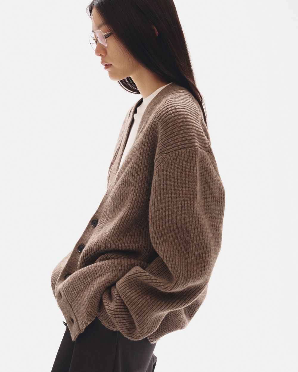 Wool Ribknit Cardigan Wool Ribknit Cardigan,ウールリブニットカーディガン,12520519,ニットカーディガン,カーディガン,リブニット,ウール,todayful,トゥデイフル,lifes,吉田怜香,25aw,25winter