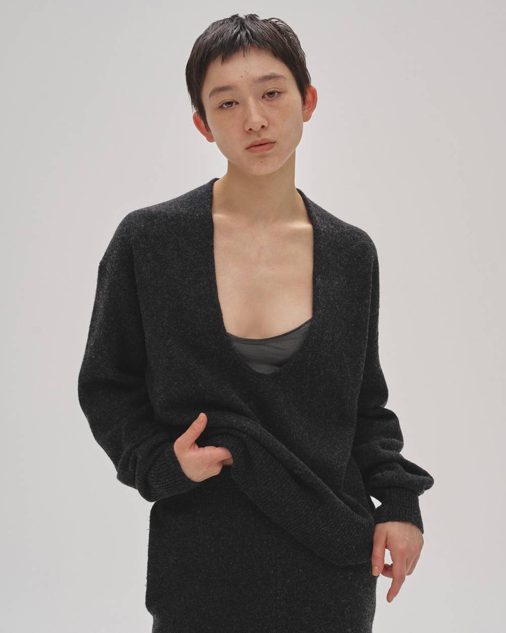 Uneck Cashmere Knit Uneck Cashmere Kni,ユーネックカシミヤニット,12520526,ニット,Uネック,Uネックニット,カシミヤ,ニットトップ,todayful,トゥデイフル,lifes,ライフズ,25aw,吉田怜香