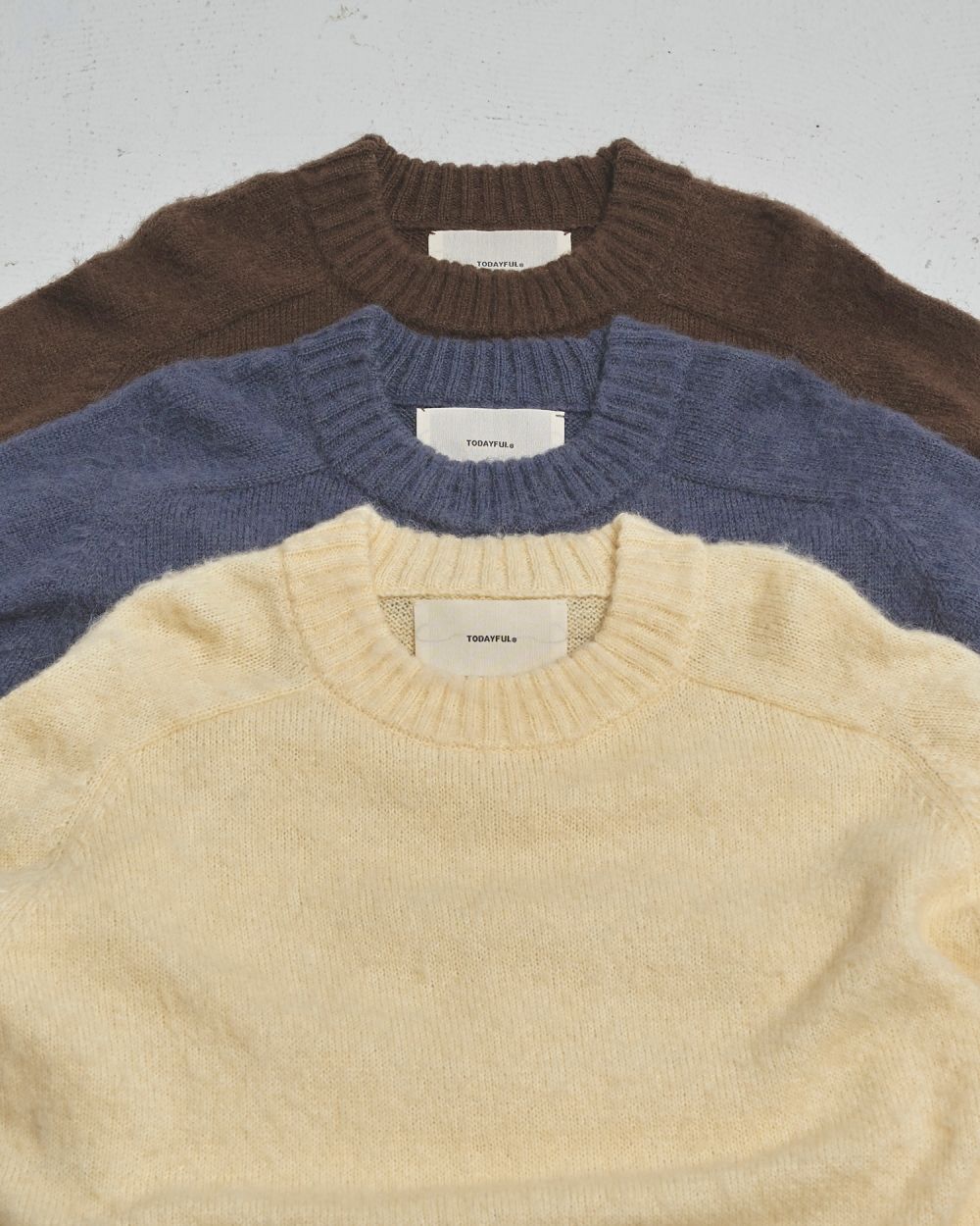 Brashed Crewneck Knit Brashed Crewneck Knit,ブラッシュドクルーネックニット,12520534,ニット,ウールニット,クルーネック,クルーネックニット,ブラッシュドニット,todayful,トゥデイフル,lifes,吉田怜香,25aw,25winter