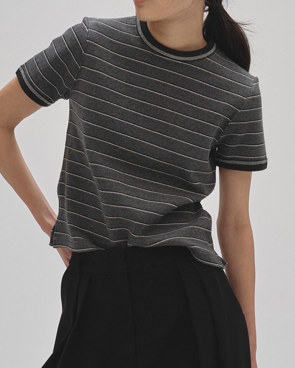 TODAYFUL リンガーTグレー Tシャツ タグ付き - メルカリ