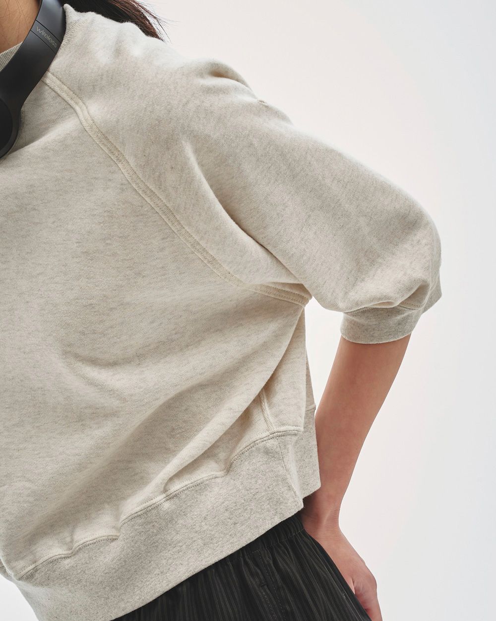 Halfsleeve Sweat Pullover Halfsleeve Sweat Pullover,ハーフスリーブスェットプルオーバー,12520607,スェットプルオーバー,スェット,プルオーバー,半袖スウェット,半袖プルオーバー,トップス,半袖トップ,todayful,トゥデイフル,lifes,ライフズ,25aw,吉田怜香