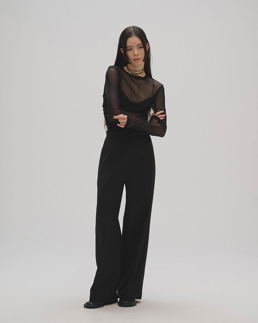 TODAYFUL　Asymmetry Mesh Tops　チョコ TODAYFUL(トゥデイフル) / Life's online store（ライフズ