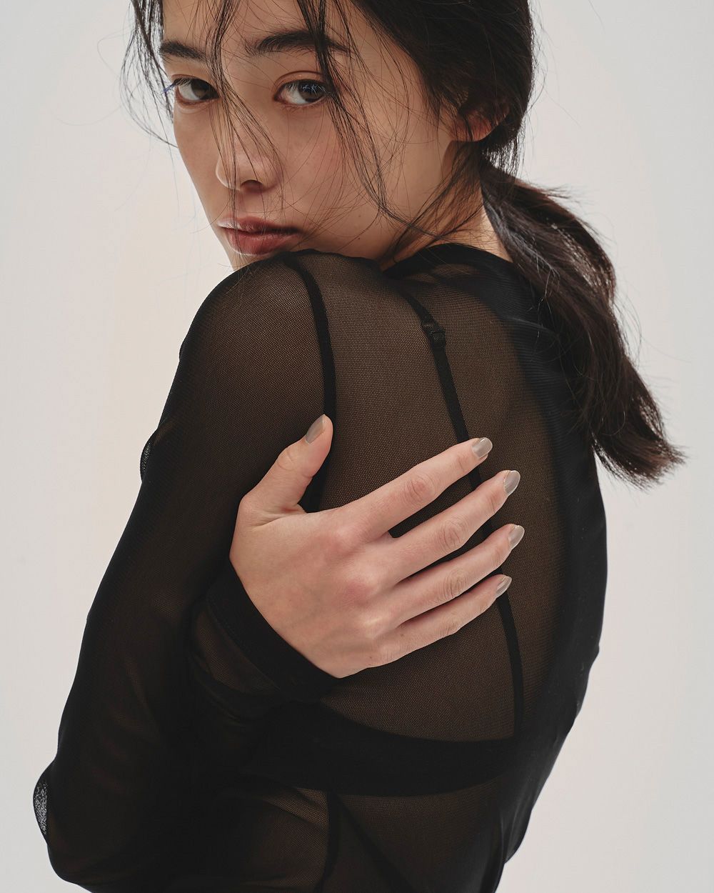 トップス TODAYFUL Asymmetry Mesh Tops BLK TODAYFUL(トゥデイフル) / Life's online store（ライフズ