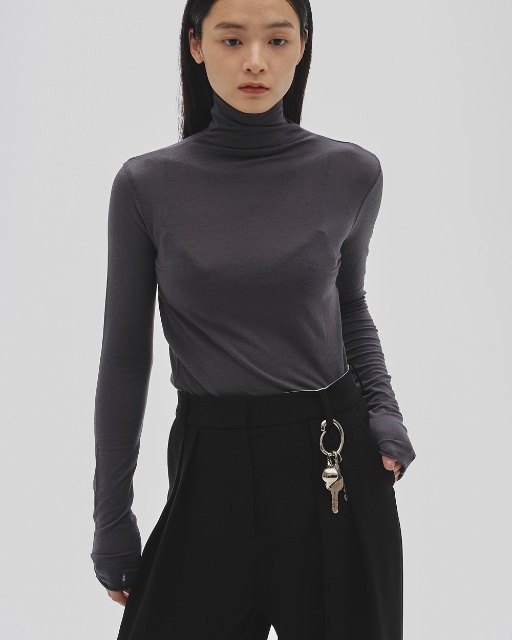 Powdery Turtle Tops Powdery Turtle Tops,パウダリータートルトップス,2520612,タートルトップス,タートルネックトップス,トップス,カットソー,ロングスリーブTシャツ,todayful,トゥデイフル,lifes,ライフズ,25aw,吉田怜香