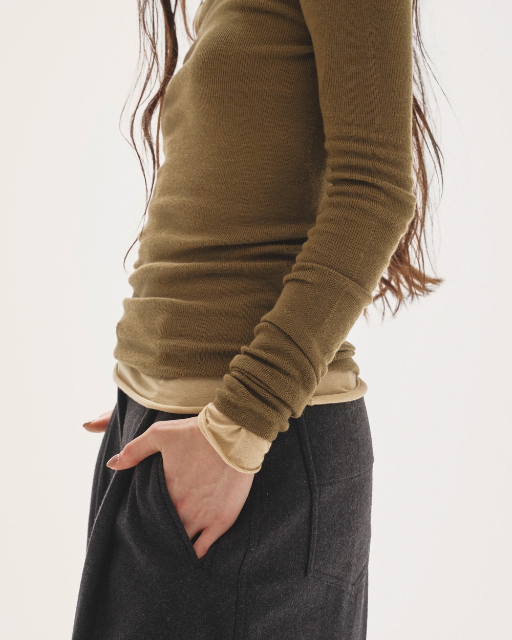 Powdery Turtle Tops Powdery Turtle Tops,パウダリータートルトップス,2520612,タートルトップス,タートルネックトップス,トップス,カットソー,ロングスリーブTシャツ,todayful,トゥデイフル,lifes,ライフズ,25aw,吉田怜香