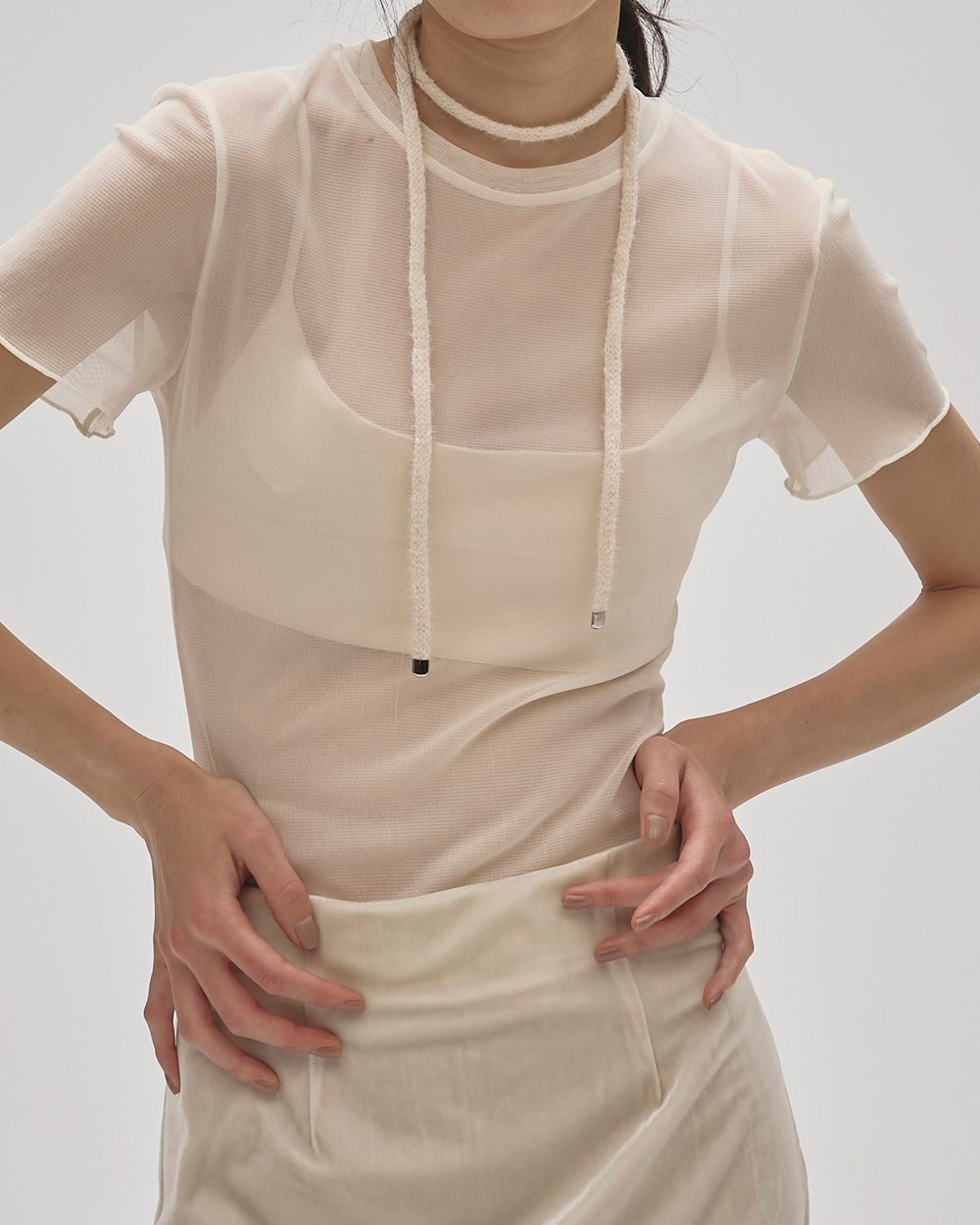 Knit Ribbon Choker Knit Ribbon Choker,ニットリボンチョーカー,12520905,チョーカー,ニットチョーカー,リボンチョーカー,ネックレス,アクセサリー,todayful,トゥデイフル,lifes,ライフズ,25aw,吉田怜香