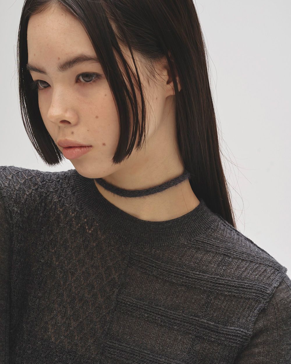 Knit Ribbon Choker Knit Ribbon Choker,ニットリボンチョーカー,12520905,チョーカー,ニットチョーカー,リボンチョーカー,ネックレス,アクセサリー,todayful,トゥデイフル,lifes,ライフズ,25aw,吉田怜香