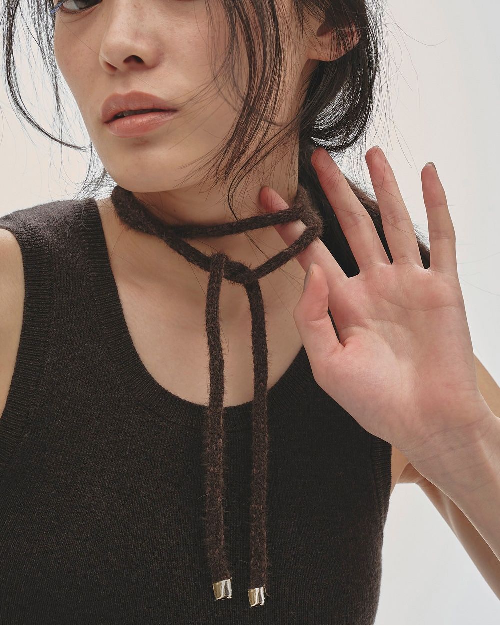 Knit Ribbon Choker Knit Ribbon Choker,ニットリボンチョーカー,12520905,チョーカー,ニットチョーカー,リボンチョーカー,ネックレス,アクセサリー,todayful,トゥデイフル,lifes,ライフズ,25aw,吉田怜香