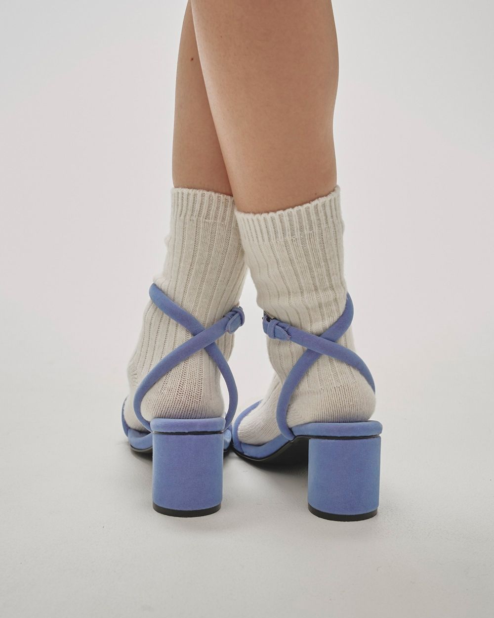 靴 TODAYFUL Belt Velour Sandals BLU 38 TODAYFUL(トゥデイフル) / Life's online store（ライフズ