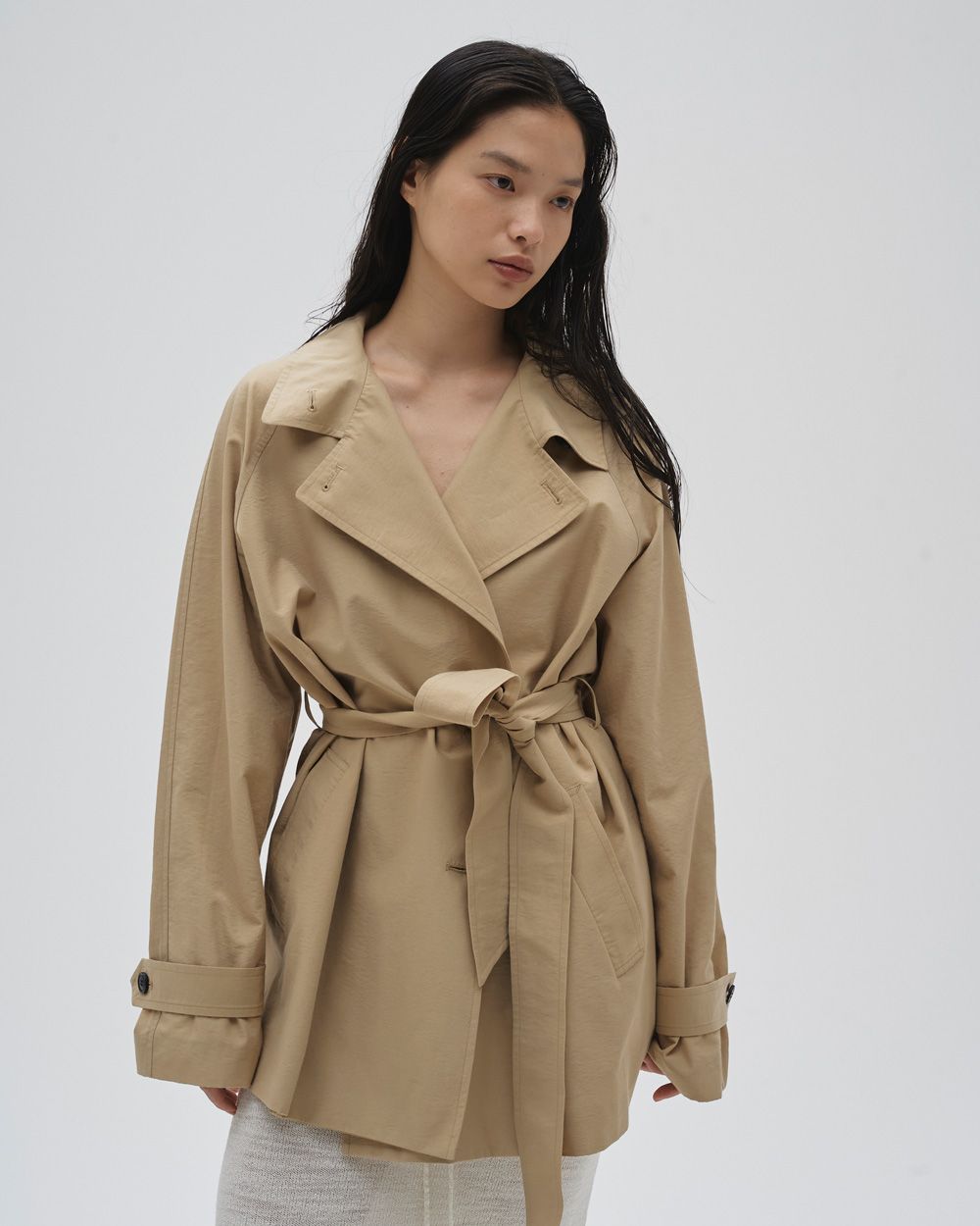 Spring Short Trench Spring Short Trench,スプリングショートトレンチ,12610001,ジャケット,ショートトレンチ,トレンチ,スプリングトレンチ,アウター,todayful,トゥデイフル,lifes,吉田怜香,26ss