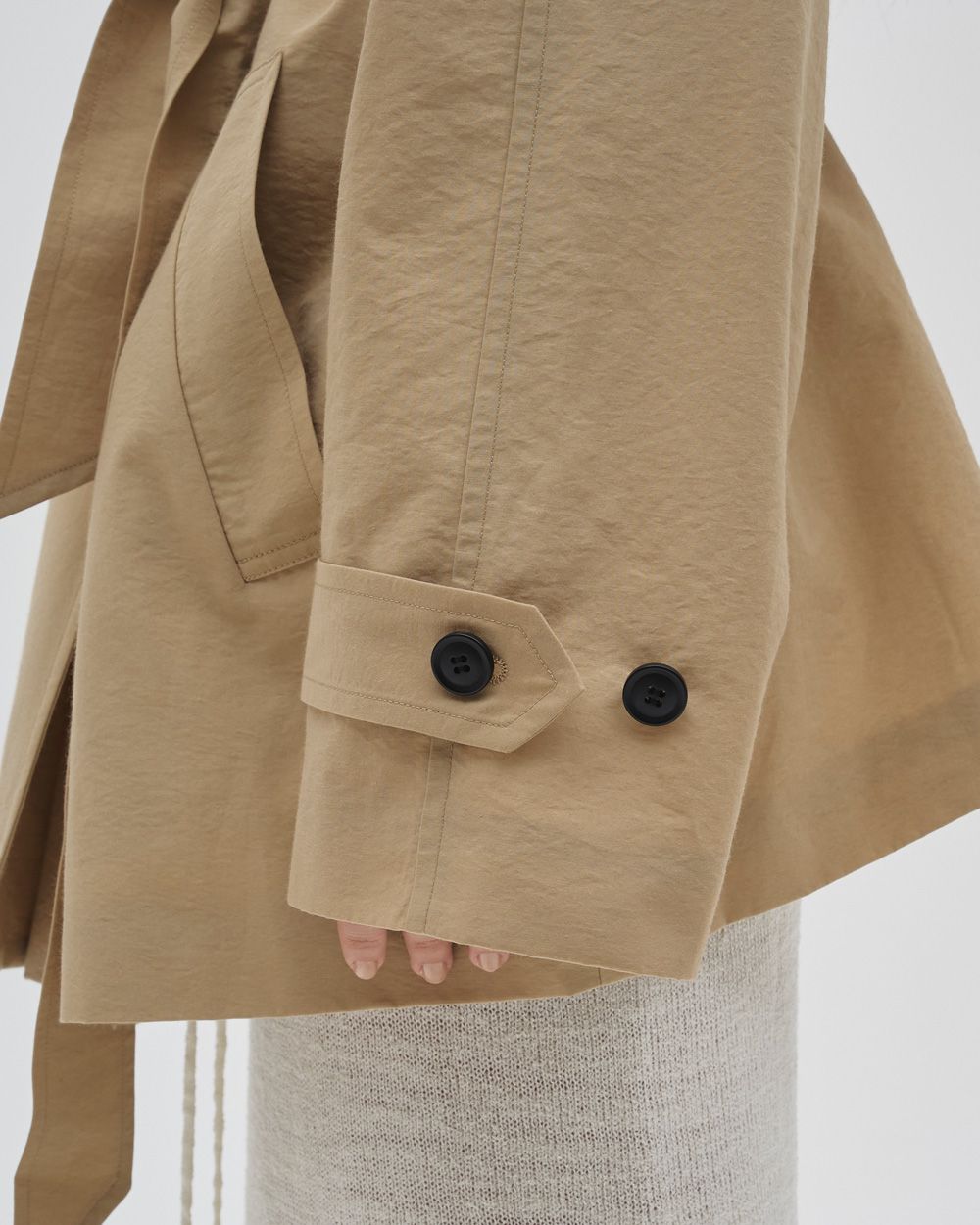 Spring Short Trench Spring Short Trench,スプリングショートトレンチ,12610001,ジャケット,ショートトレンチ,トレンチ,スプリングトレンチ,アウター,todayful,トゥデイフル,lifes,吉田怜香,26ss