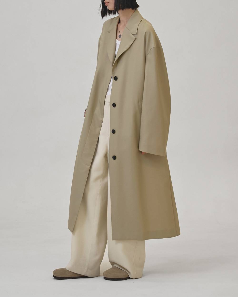 Wool100% Spring Coat Wool100% Spring Coat,ウール100%スプリングコート,12610003,コート,スプリングコート,ウールコート,ウール100%,アウター,todayful,トゥデイフル,lifes,吉田怜香,26ss