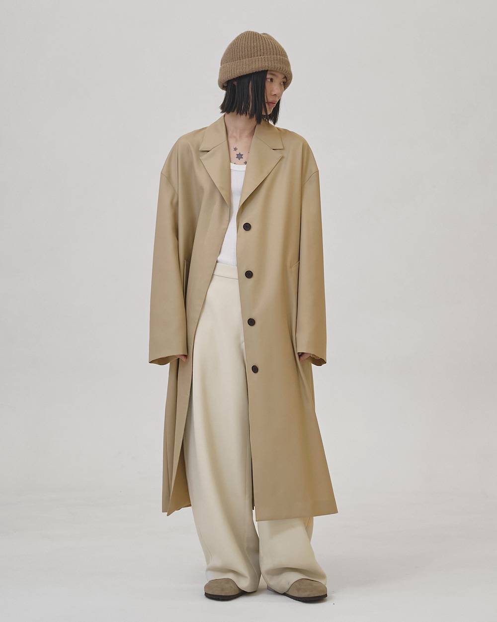 Wool100% Spring Coat Wool100% Spring Coat,ウール100%スプリングコート,12610003,コート,スプリングコート,ウールコート,ウール100%,アウター,todayful,トゥデイフル,lifes,吉田怜香,26ss