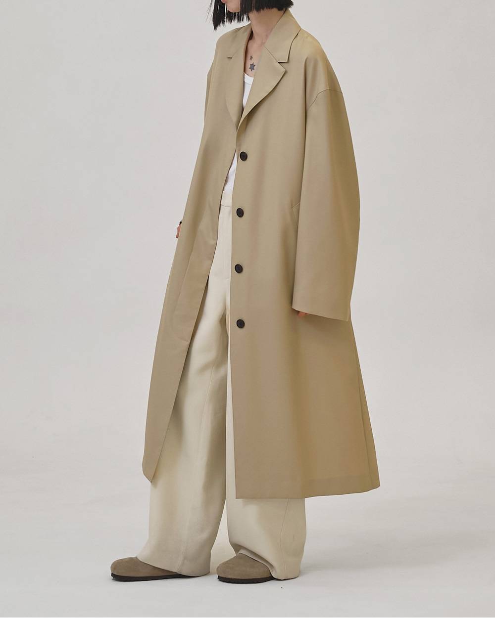 Wool100% Spring Coat Wool100% Spring Coat,ウール100%スプリングコート,12610003,コート,スプリングコート,ウールコート,ウール100%,アウター,todayful,トゥデイフル,lifes,吉田怜香,26ss
