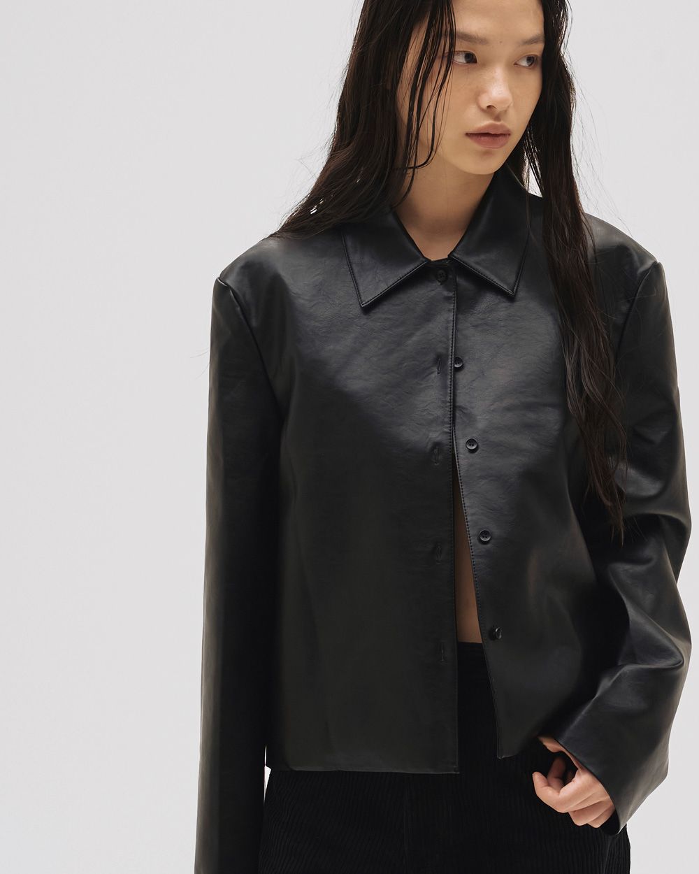 Leather Shirts Jacket Leather Shirts Jacket,レザーシャツジャケット,12610101,ジャケット,シャツジャケット,レザージャケット,アウター,todayful,トゥデイフル,lifes,吉田怜香,26ss