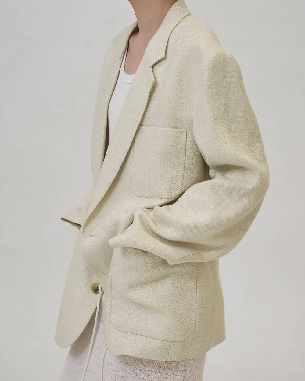 Boyfriend Linen Jacket Boyfriend Linen Jacket,ボーイフレンドリネンジャケット,12610107,ボーイフレンドジャケット,リネンジャケット,ジャケット,アウター,todayful,トゥデイフル,lifes,吉田怜香,26ss