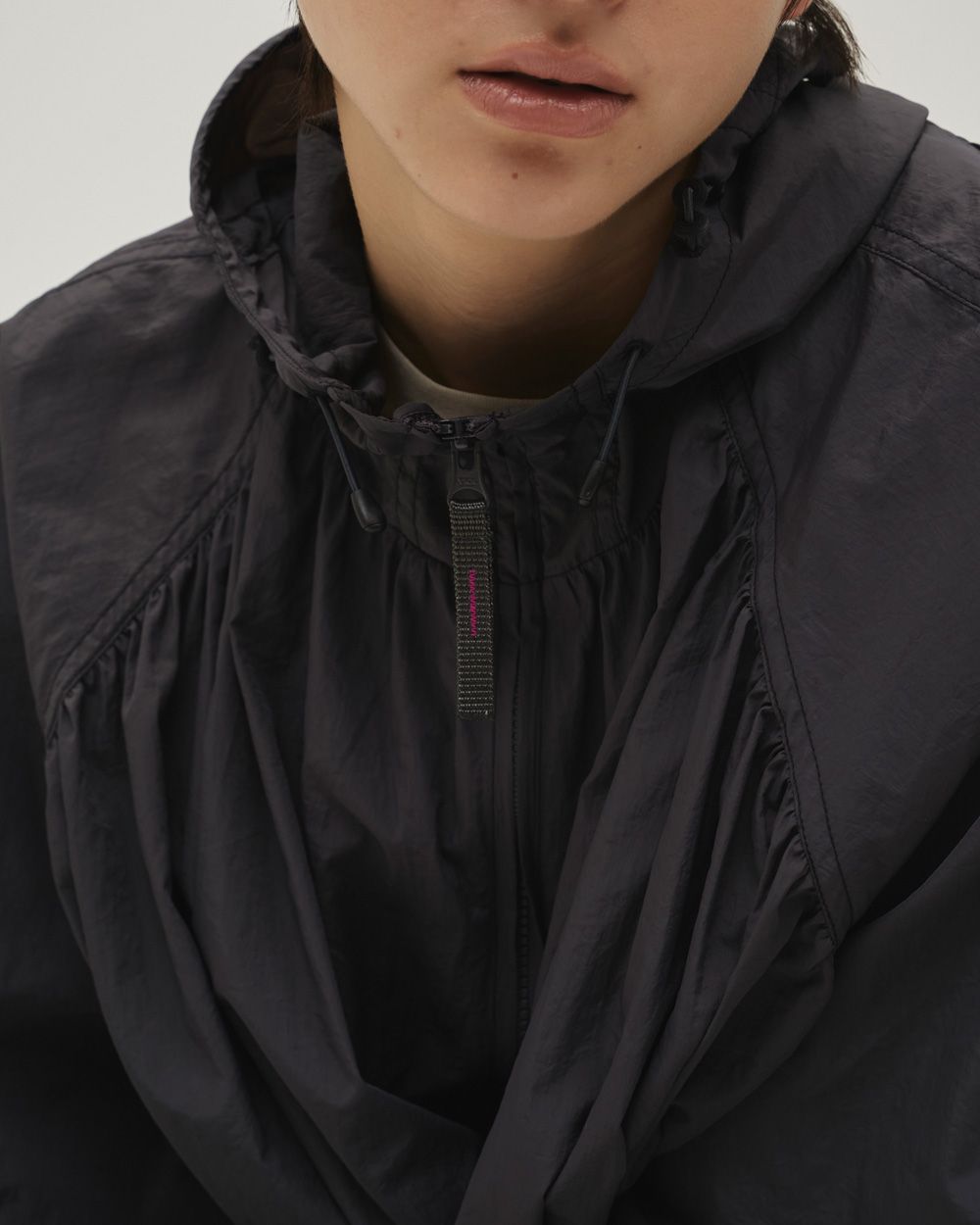 Nylon Gather Blouson Nylon Gather Blouson,ナイロンギャザーブルゾン,12610203,ブルゾン,ナイロンブルゾン,ギャザーブルゾン,ジャケット,todayful,トゥデイフル,lifes,吉田怜香,26ss