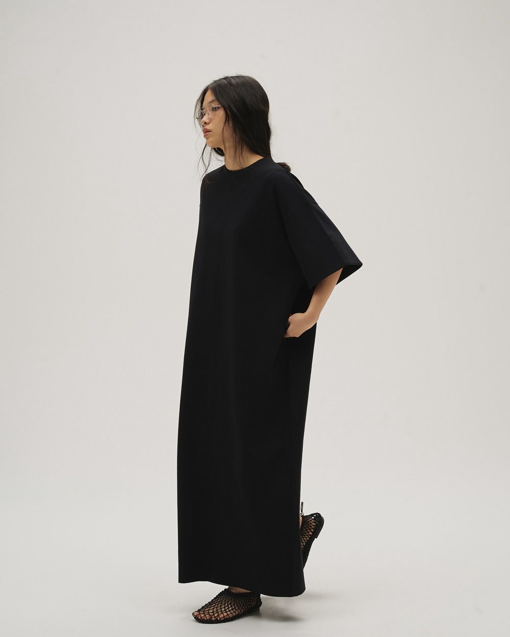 Halfsleeve Easy Dress Halfsleeve Easy Dress,ハーフスリーブイージードレス,12610310,ドレス,ワンピース,イージードレス,ペハーフスリーブドレス,マキシドレス,todayful,トゥデイフル,lifes,吉田怜香,26ss