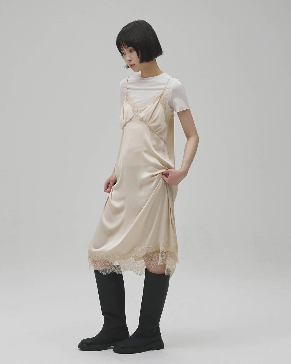 Satin Lace Dress Satin Lace Dress,サテンレースドレス,12610317,サテン,レースドレス,ドレス,レース,ランジェリー,todayful,トゥデイフル,lifes,吉田怜香,26aw